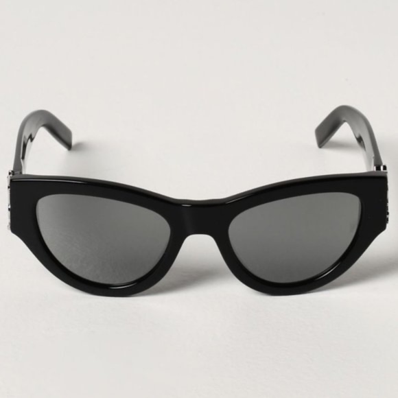 YSL / Saint Laurent Black Cat Eye Sunglasses, with Authenticity Card & Case main image 5